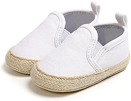 Meckior Bebek Bebek Kız Erkek kanvas ayakkabılar Yumuşak Taban Toddler Slip On Yenidoğan Beşik Moccasins gündelik ayakkabı Austin