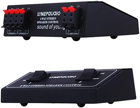 Almencla 2 Yollu Stereo Hoparlör Seçici Splitter Anahtarı - 100w Ses Dağıtım Kutusu