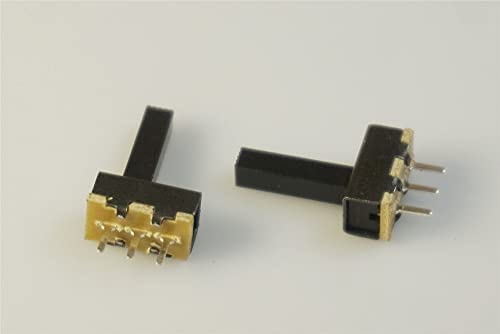 1000 adet Slayt Anahtarı 2 Pozisyon 3 Pin Topuzu 3 4 5 6 7 8 9 10 12mm Yükseklik SPDT 1P2T Delikten PCB Paneli Mini Dikey SS12F17G-