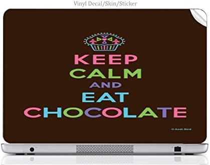 Dizüstü VİNİL çıkartması Sticker Cilt Baskı Sakin Ol ve Yemek Çikolata Cupcake Thinkpad T60 15 uyar
