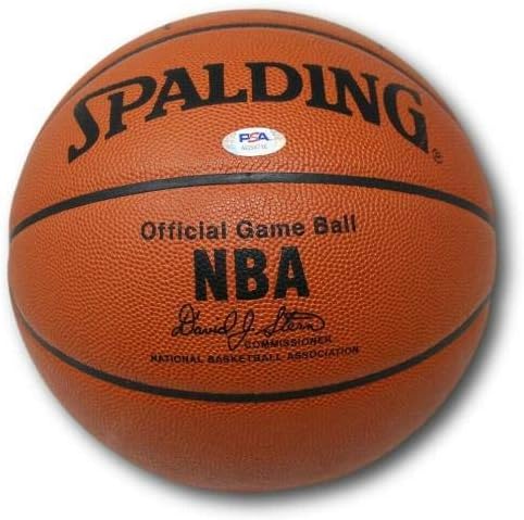 Clyde Drexler İmzalı Resmi Deri NBA Basketbol Roketleri Trailblazer PSA / DNA İmzalı Basketbol Topları