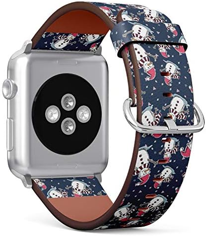 Q-Fasulye Kordonlu Saat, Büyük Apple Watch 42mm / 44mm ile Uyumlu, Yedek Deri Bant Bilezik Kayışı Bileklik Aksesuar ve Adaptörler