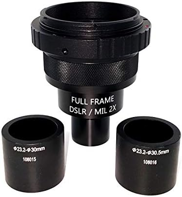 Mikro 4/3 Aynasız Kameralar için 2X Mikroskop Adaptörü. 23mm, 30mm ve 30.5 mm Bağlantı Noktalarına uyar