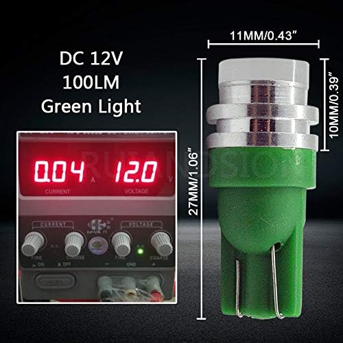 Ruiandsion 4 adet T10 168 194 w5w COB Yeşil LED Gösterge Dash Ampuller 12 V