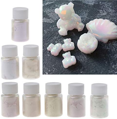 8 Renkler Mika Tozu Set - Polarize Elmas Inci Pigment Epoksi Reçine Kitleri Sabun Yapımı için, Balçık, tırnak Sanat, banyo Bombalar