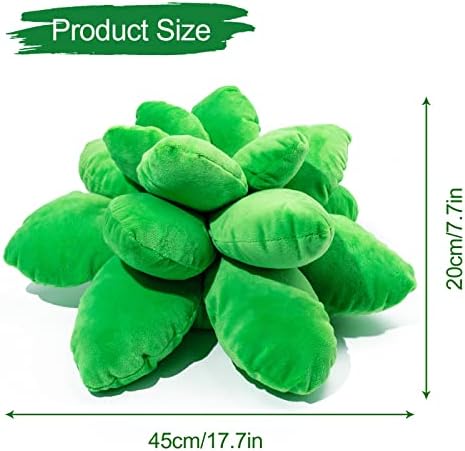 3D Etli Yastık, Yenilik Yeşil Yaprak Çiçek Yastık, 3D Succulents Kaktüs Peluş Yastık