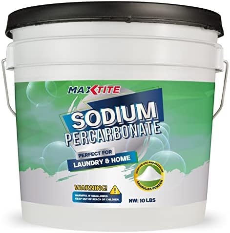Sodyum Perkarbonat ( 10 lbs) - %100 Saf-Katı Hidrojen Peroksit / Oksijenli Ağartıcı-Ev ve Çamaşırhane için Çok Kullanımlı Temizleyici-Yeniden