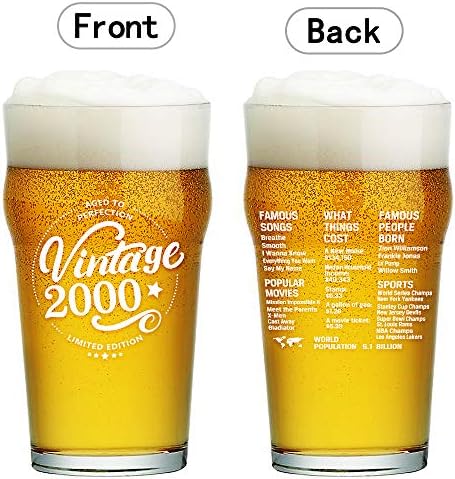 Vintage 2000-Eski Zaman Bilgileri bira bardağı, 18 OZ ingiliz bira bardağı, Klasikleri Zanaat bira bardağı, Pub bira bardağı,