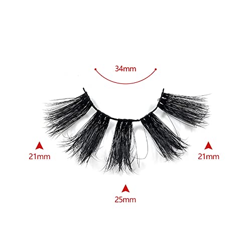Tthxqıng Yanlış Eyelashes Paketi Sahte Kirpikler Wispy Kedi Göz Stil Hacmi Vizon Göz Lashes Multipack İçin Yüz Makyaj (B)