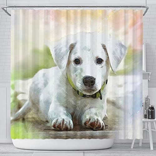 Pawfeel Labrador Köpek Sanat Baskı Duş Perdeleri