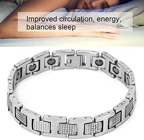 Manyetik Bilezik, Günlük Kullanım için Terapi Bilekliği Ağrı Yorgunluk Giderici Titanyum Çelik