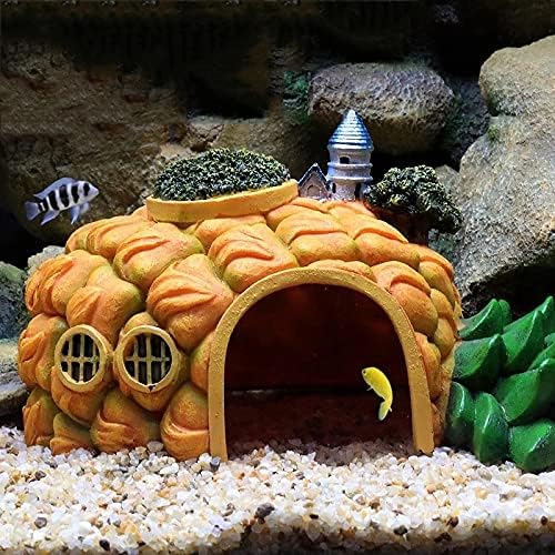 UXZDX Akvaryum Dekorasyon Aksesuarları Ananas Kale Süsler Balık Tankı Peyzaj Balık Karides Gizleme Cins Mağara Dekor