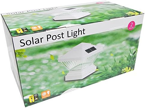 18 Paket Beyaz Açık Bahçe 4x4 Güneş LED Sonrası Güverte Kap Kare Çit ışık Peyzaj Lambası Çim PVC Vinil Ahşap