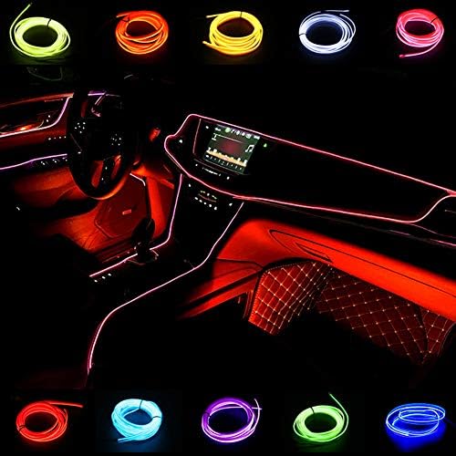 Araba için ışık telleri 3 m/9ft Neon el tel 12 V LED soğuk ışıklar esnek halat ışıkları oto lambaları düğün araba süslemeleri