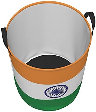 Hindistan bayrağı Çamaşır Sepeti Yuvarlak Depolama Sepeti,Banyo/Ev Dekor/Bebek Sepeti/Kutuları / Bebek Giyim