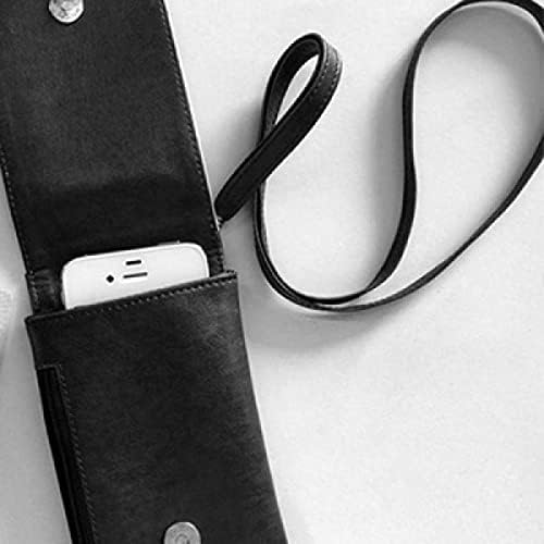Merhaba Dünya İspanyolca Art Deco Hediye Moda Telefon Cüzdan çanta Asılı Cep Kılıfı Siyah Cep