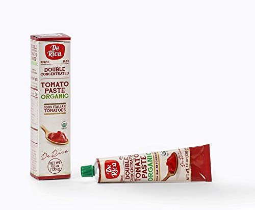 De Rica Premium / %100 İtalyan Kaynaklı / Çift Konsantre Ogranik Domates Salçası | 12 Paket (4.6 Oz)