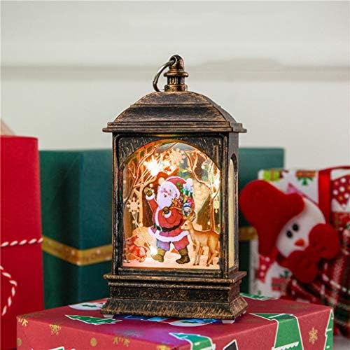 Dekoratif Noel Fenerler ile Noel Temalı Baskılar için Ev, LED Noel mumluk, Mum Fener Noel Centerpieces için Tablolar, noel Ev
