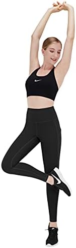 HIFI Yoga Pantolon Kadınlar için Cepler ile Yüksek Bel Egzersiz Tayt Karın Kontrolü ile 4 Yönlü Streç Koşu