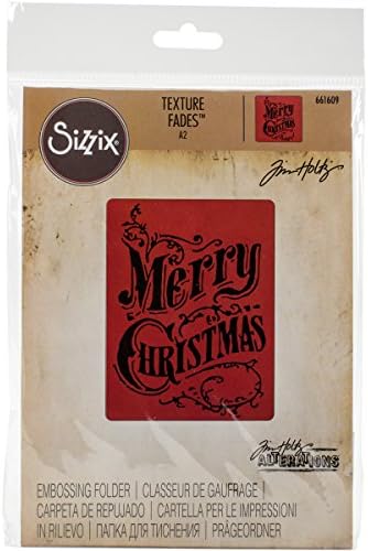 Sizzix 661609 Doku Fades Kabartma Klasörü, Tim Holtz tarafından Noel Kaydırma