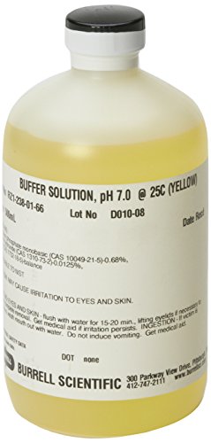 Burrell Bilimsel RZ1-238-01-66 Tampon Çözeltisi, 7.0 pH, 500 ml, Sarı