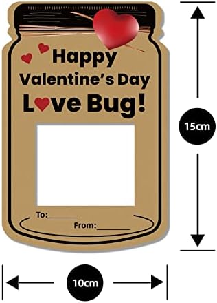 Çocuklar için Sevgililer Günü Kartları-30 Paket Aşk Böcek Kartı Toplu-Komik Sevgililer Değişim Kartları Erkek Kız Yürümeye Başlayan