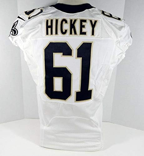 2014 New Orleans Saints Sean Hickey 61 Oyunu Yayınlandı Beyaz Forma NOS0127-İmzasız NFL Oyunu Kullanılmış Formalar