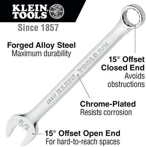 Klein Tools 68502 Metrik Kombinasyon Anahtarı Seti, 11 Parçalı