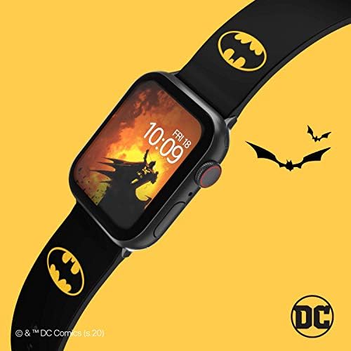 DC Comics – Batman Icon Smartwatch Band-Resmi Lisanslı, Her Boyutta ve Apple Watch Serisi ile Uyumlu (saat dahil değildir)