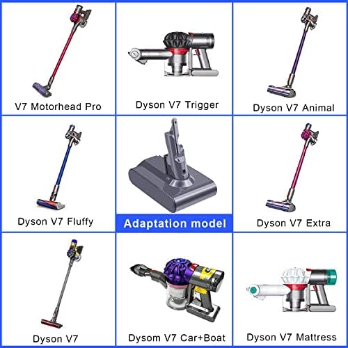 [Büyük Kapasiteli] Dyson V7 için 21.6 V 4.6 Ah Pil Değiştirme [Bonus Aksesuarları ile] - Fit Tüm V7 Modelleri: Mutlak Hayvan