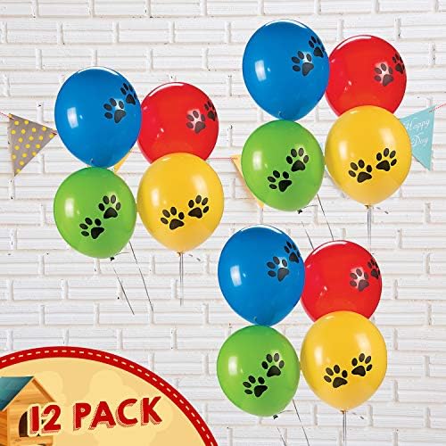 Pençe Baskı Lateks Balonlar (12 Paket) Doğum Günü Partisi Dekoru