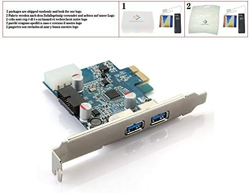 huıcouldtool PCI Express PCI E Kart 2 Port Hub Adaptörü + USB 3.0 Ön Panel 5 Gbps