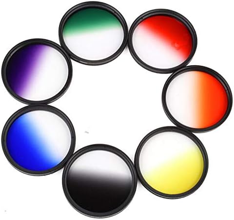 Yunchenghe Kamera Lensleri için Renk Filtreleri Seti, 49 mm İplik, Turuncu/Kırmızı / Sarı/Gri / Mavi/Yeşil / Mor -7 Parça İçerir
