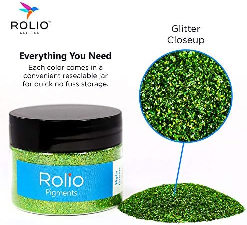 Rolio Holografik Zanaat Glitter - Saf Glitter - Kozmetik Sınıf Glitter için Reçine, Makyaj, Yüz ve Vücut Sanatı, Zanaat Malzemeleri,